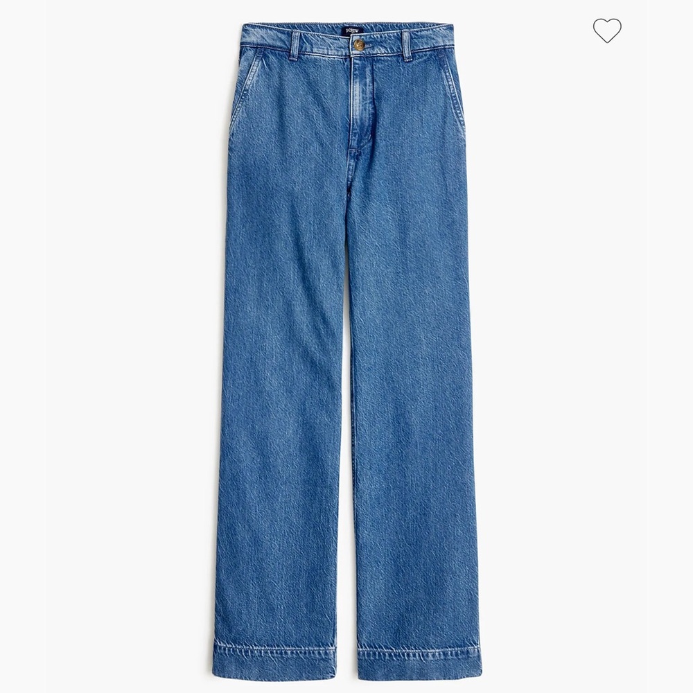 NWT J Crew Petite drapey wide-leg trouser jean